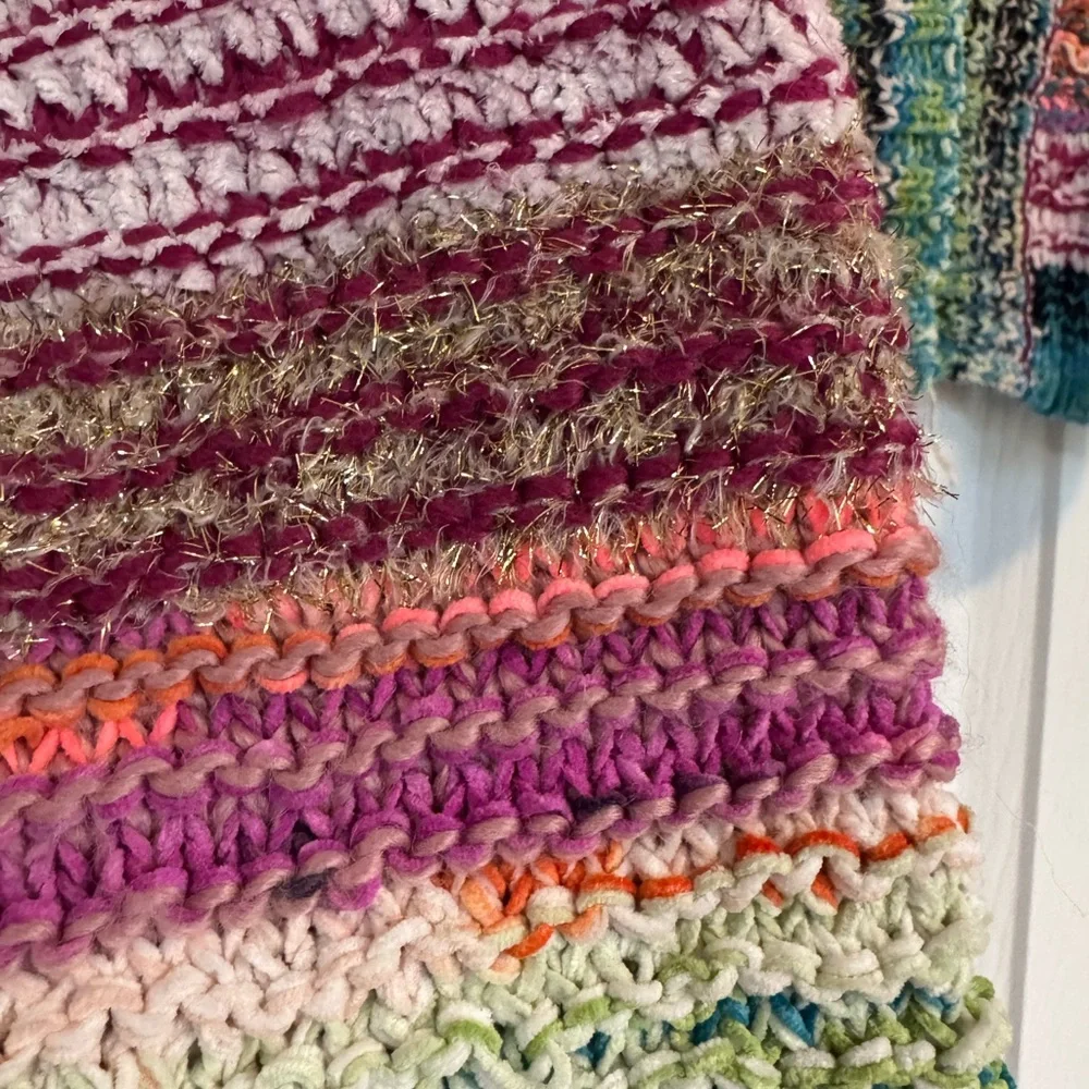 Wild Fable Cropped Colorful Striped Knit Cardigan Size XS New condition, unworn - Picture 4 of 6